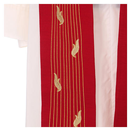 Rote Priesterstola Symbol Heiligen Geist Polyester 3