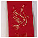 Red stole with Holy Spirit 100% polyester s2