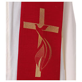 Rote Priesterstola Heiligen Geist Symbol Polyester