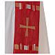 Rote Priesterstola Kreuz und Taube Polyester s3