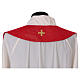Rote Priesterstola Kreuz und Taube Polyester s4