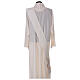 Deacon stole in ivory with grapes and wheat spike 80% polyester 20% wool s4