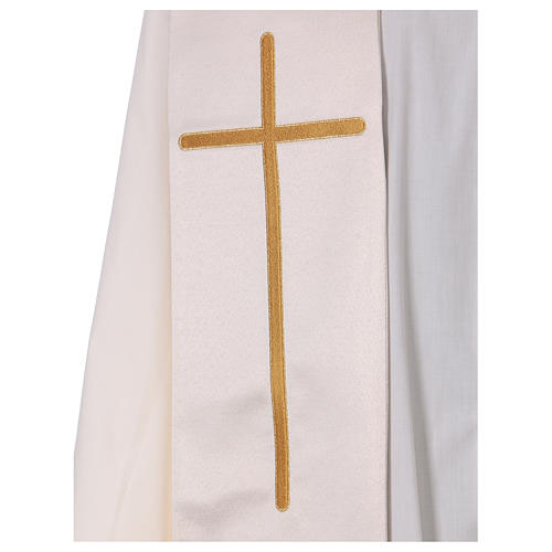 Priesterstola Herz und Kreuz 100% Polyester elfenbeinfarbig 2