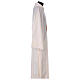 Ivory deacon stole, grapes and ears of wheat IHS, 80% polyester 20% wool s3