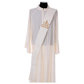 Deacon stole IHS relief with cross 80% polyester 20% wool