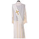 Ivory deacon stole, gold embossed cross, 80% polyester 20% wool s4