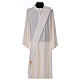 Ivory deacon stole, cross and star, 80% polyester 20% wool s1