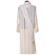 Deacon stole in ivory with cross and star 80% polyester 20% wool s4