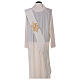 Ivory deacon stole, embossed IHS and cross, 80% polyester 20% wool s4