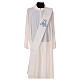 Diaconal stole, ivory colour with Marian symbol decoration 80% polyester 20% wool s1