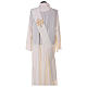 Diaconal stole, ivory colour with IHS decoration in relief 80% polyester 20% wool s4