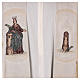 Stola mit Bild von Heiligen Barbara bei Turm elfenbeinfarbig s2