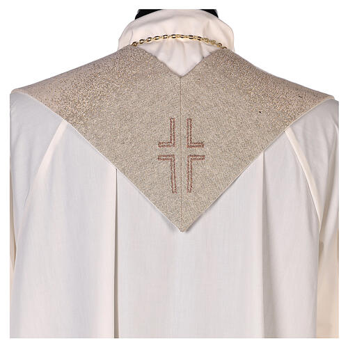 Saint Barbara ivory stole with tower 3