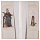 Saint Barbara ivory stole with tower s2