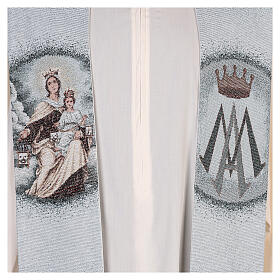 Our Lady of Mount Carmel, light blue background