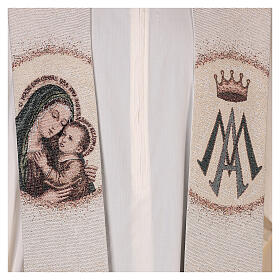 Stole Our Lady of Good Counsel Marian symbol ivory