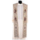 Stole with symbols of the Evangelists, ivory lamé fabric s1