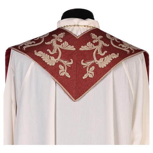 Red Stole with Holy Spirit and gold thread decorations 3