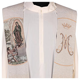 Ivory stole, Juan Diego and Our Lady of Guadalupe