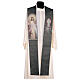 Stole Divine Mercy with green gold thread background s1