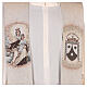 Ivory stole, Our Lady of Mount Carmel and Carmelites' coat of arms s2