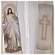 Stole of Divine Mercy, cross, peach and ivory shades s2