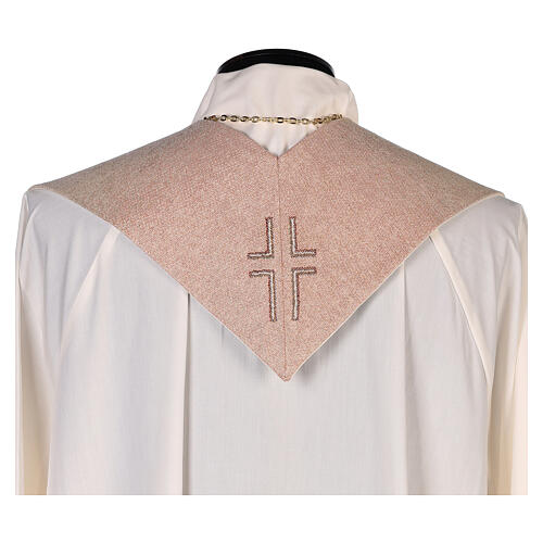 Our Lady of Perpetual Help stole, Marian symbol, beige colour 3