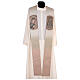 Our Lady of Perpetual Help stole, Marian symbol, beige colour s1