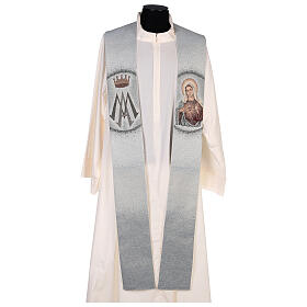 Stole with Immaculate Heart of Mary and Marian symbol