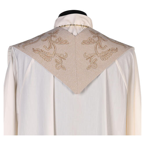 Stole St Philip Neri with gold thread decorations ivory 3