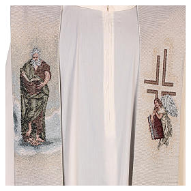 Étole Saint Matthieu Évangéliste avec homme ailé couleur ivoire