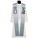 Light blue stole with Virgin of Tenderness s1