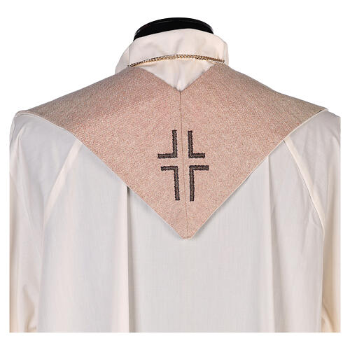 Stole, ivory fabric, calling symbol and Jesus' face 3