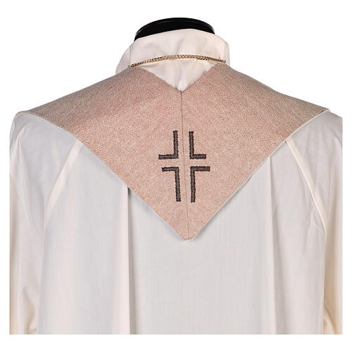 Ivory Stole vocation symbol with face of Jesus 3