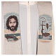 Ivory Stole vocation symbol with face of Jesus s2