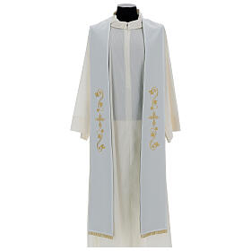 Embroidered two-tone chasuble 100% polyester
