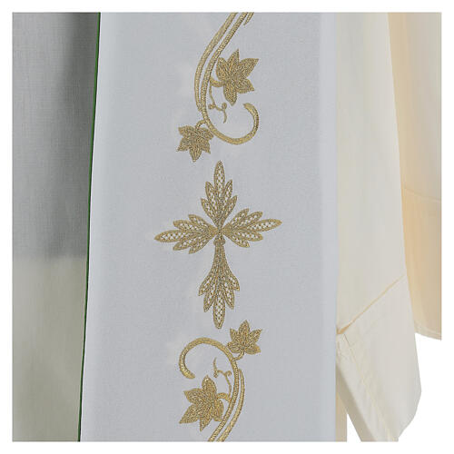 Embroidered two-tone chasuble 100% polyester 5