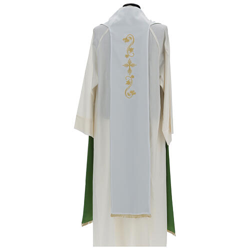 Embroidered two-tone chasuble 100% polyester 7