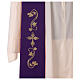 Reversible tristole with embroidery, 100% polyester, red and purple s4