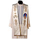 Marian stole, Our Lady of Fatima, gold embroidery with rhinestones s1