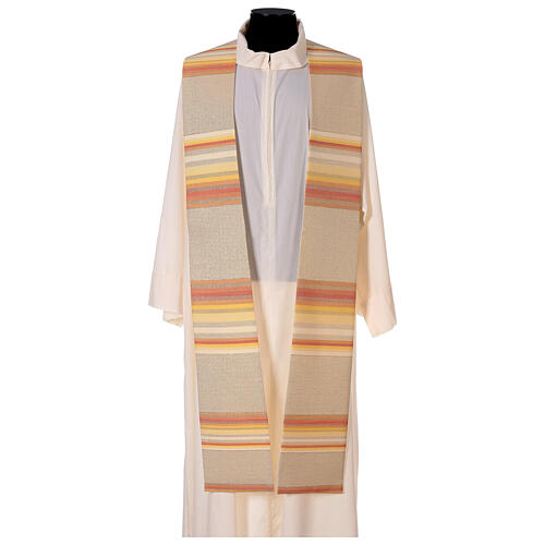 STOCK Liturgical stole, shades of orange and gold, 100% polyester 1