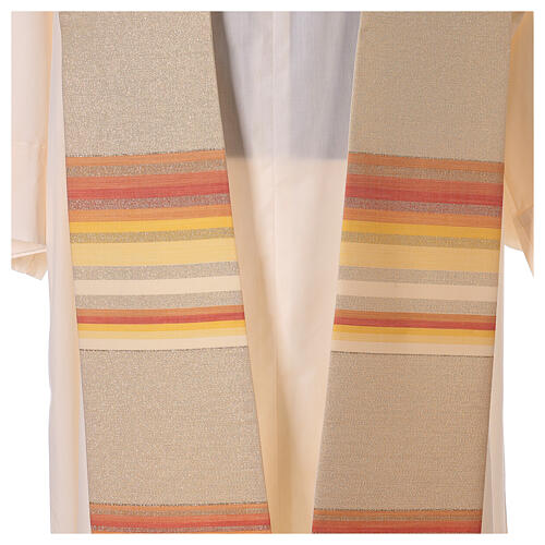 STOCK Liturgical stole, shades of orange and gold, 100% polyester 2