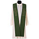Liturgical tristole two-colored green and purple crosses 100% polyester s4