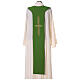Tristola Liturgica grano bicolore viola e verde 100% poliestere s6