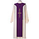 Tristola Liturgica grano bicolore viola e verde 100% poliestere s7