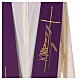 Liturgical tristole wheat two-colored purple and green 100% polyester s3