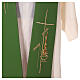 Liturgical tristole wheat two-colored purple and green 100% polyester s4