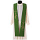 Liturgical tristole wheat two-colored purple and green 100% polyester s5
