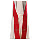 Étole diaconal avec croix 100% polyester blanc et rouge Gamma s3
