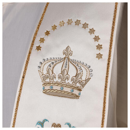 Marian stole, satin embroidery, 100% polyester Gamma 2
